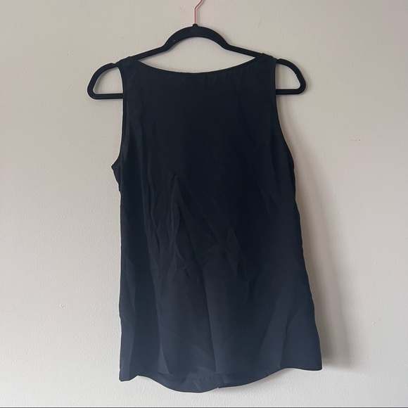 J.Crew Womens Silk Sleeveless V Neck Ruffle Front Blouse Top Size 4 - Picture 2 of 9